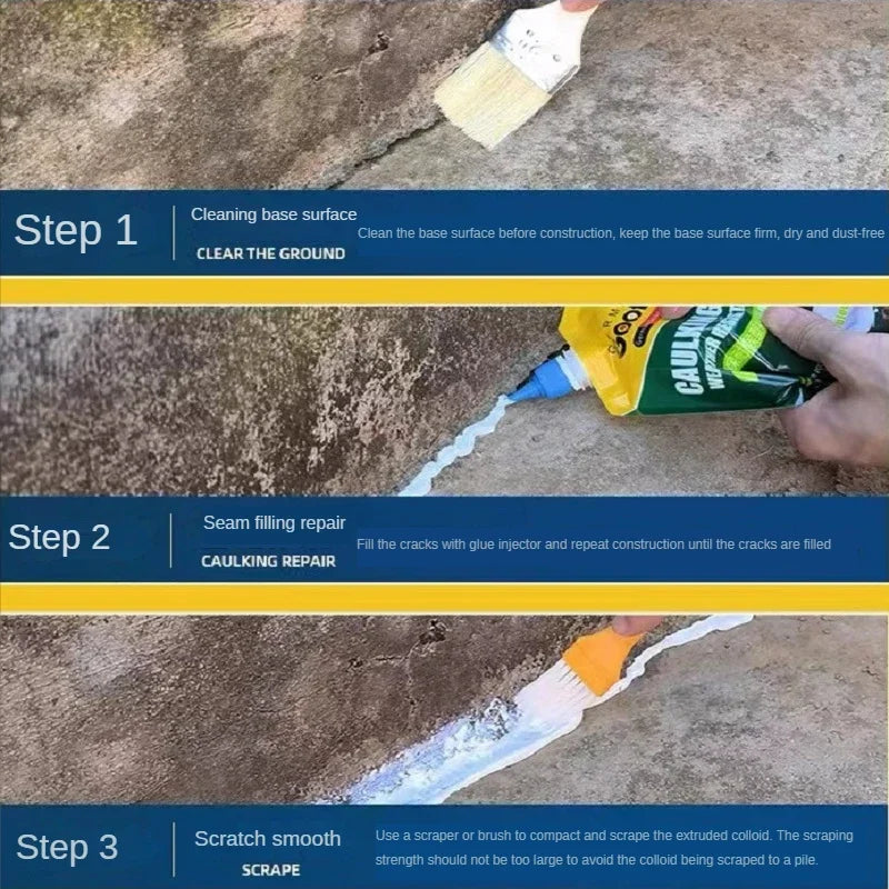 Caulk Roofing Waterproof Sealant  Angle Crack Repair Cement Durable Plugging Material Leak Fixing Maintenance Easy-Use Solution