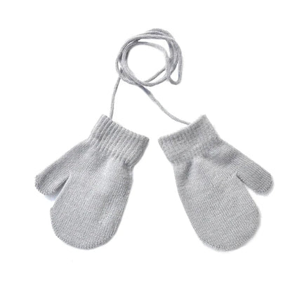 Warm Plush Thick Warm Baby Gloves Winter Plus Velvet Mittens Children Kid Coral Fleece Full Finger Gloves For 1-4Y Kids Gloves