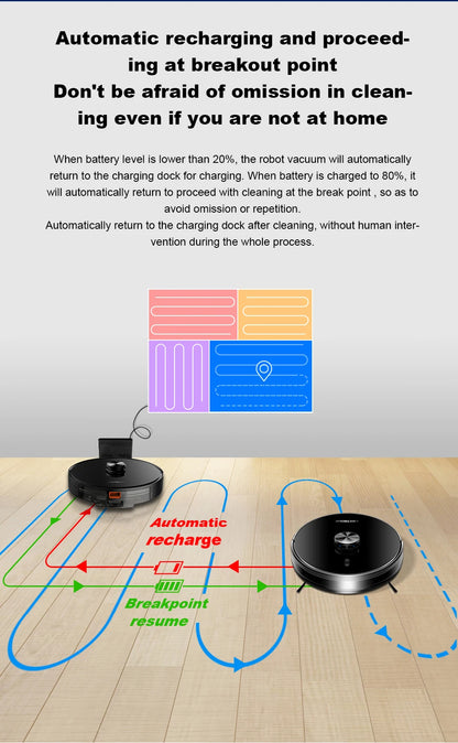 Liectroux / LILIN X6 LDS Saugroboter, Laser-Lidar-Navigation, Nass- und Trockenwischen, 6500 Pa Saugkraft, Mehrbodenkarte, Teppichverstärkung