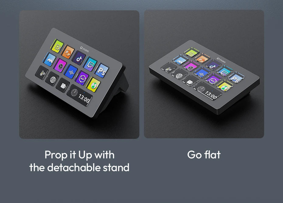 Ulanzi D200 Stream Deck Keyboard 13 LCD Keys All Customizable for Gaming Boardcast Livestreaming Office Content Creation YouTube