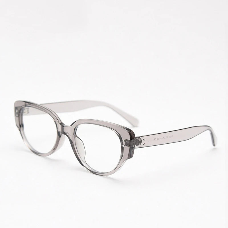 New Fashion Unisex Cat Eye Plain Glasses for Men Women Pc Frame Glasses for Party Eyeglasses Metal Studs Square Frame Eyewear