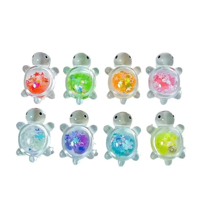 Luminous Glow-in-the-Dark Mini Turtle Party Favors - 10-50 Pack Cute Transparent Turtle Decorations for Kids Birthday Parties & Events
