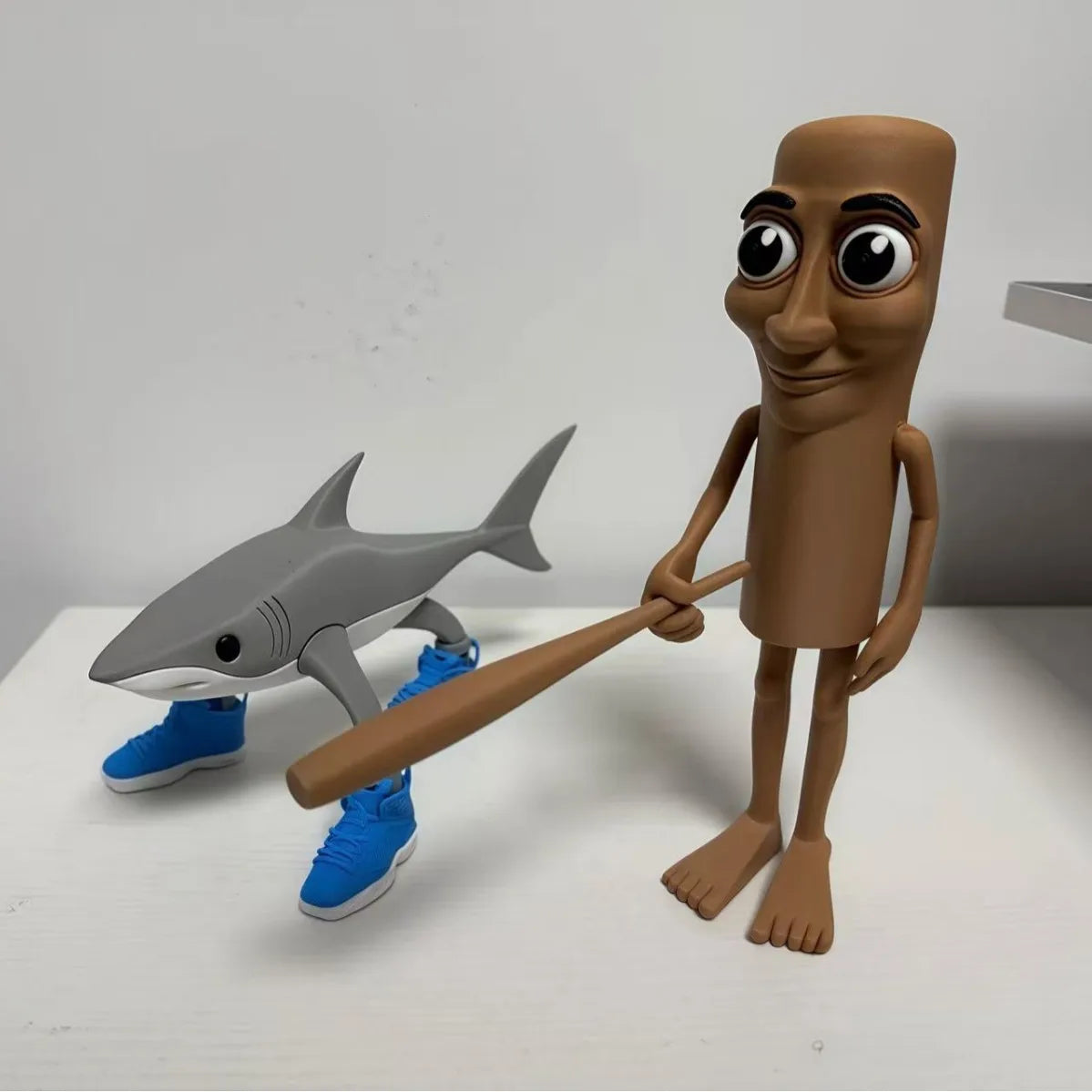 3D Printed Shark Figurine Tralalero Tralala Tun Tung Sahur Toy Classic of Mountains and Seas Figure Desktop Decor Birthday Gift