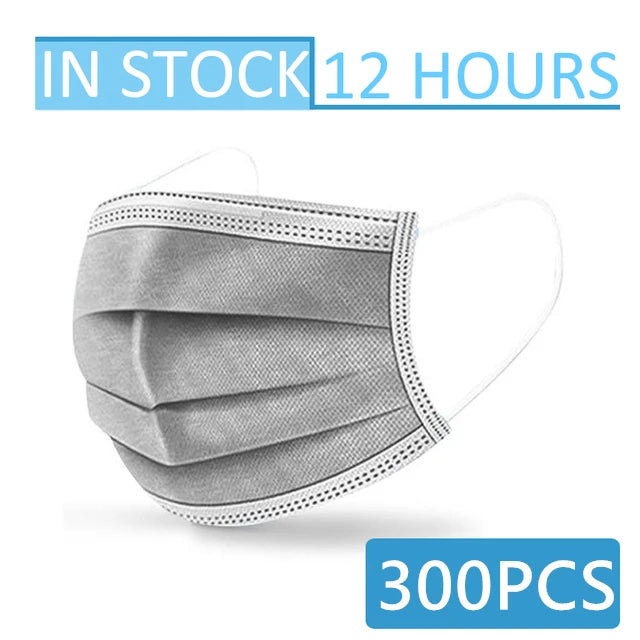 Black Disposable Mask Industrial 3 Layer Ply Filter Mask Adult Adjustable Mouth Face Masks Mascarillas Quirurgicas Homologadas