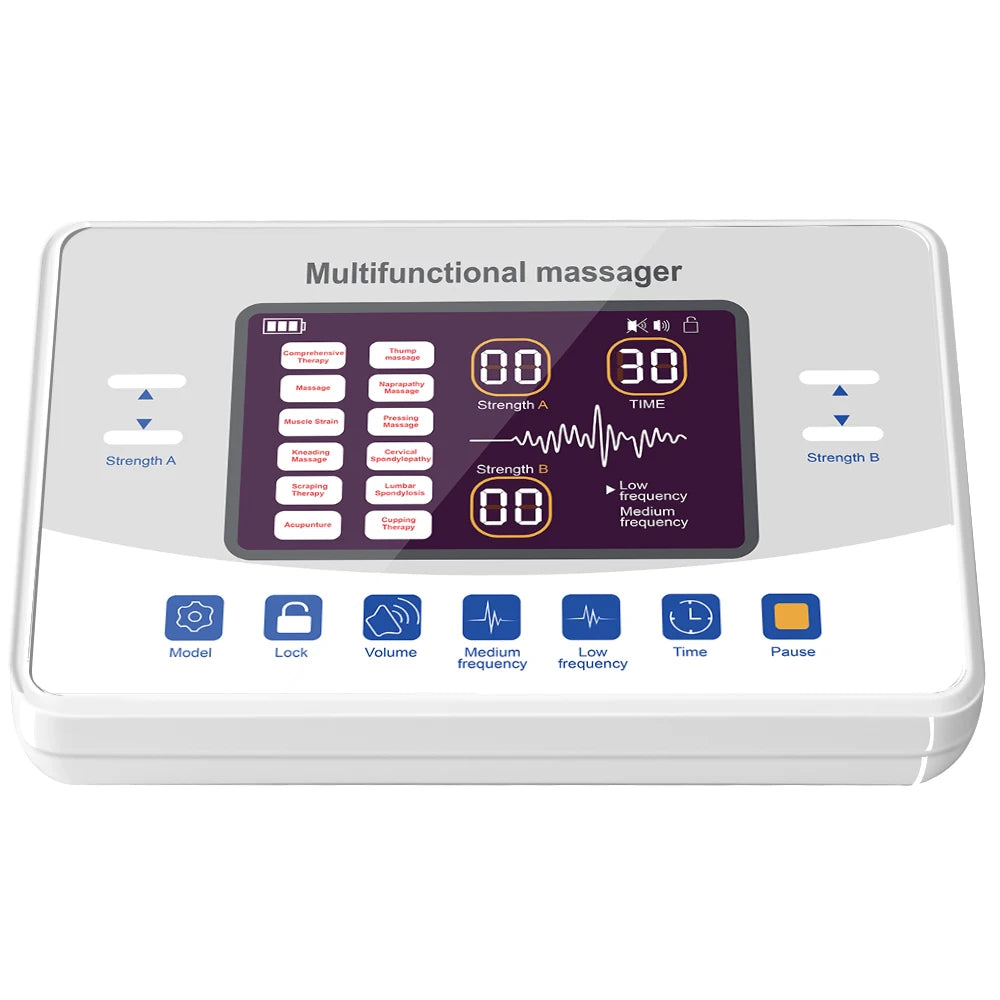 12 Modes Low Frequency Therapy Device TENS Machine EMS Muscle Stimulator Electronic Pulse Massager Myostimulation Apparatus