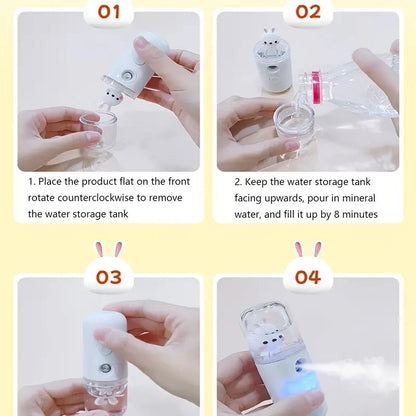 Facial Steamer 30ML Mini USB Nebulizer Humidifier Women Moisturizing Hydrating Nano Spray Beauty Skin Care Tool