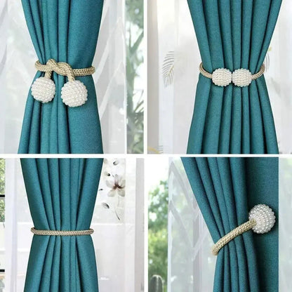1/2PCS Pearl Magnetic Curtain Clip Curtain Holders Tie Back Buckle Clips Hanging Ball Buckle Tie Back Curtain Decor Accessories