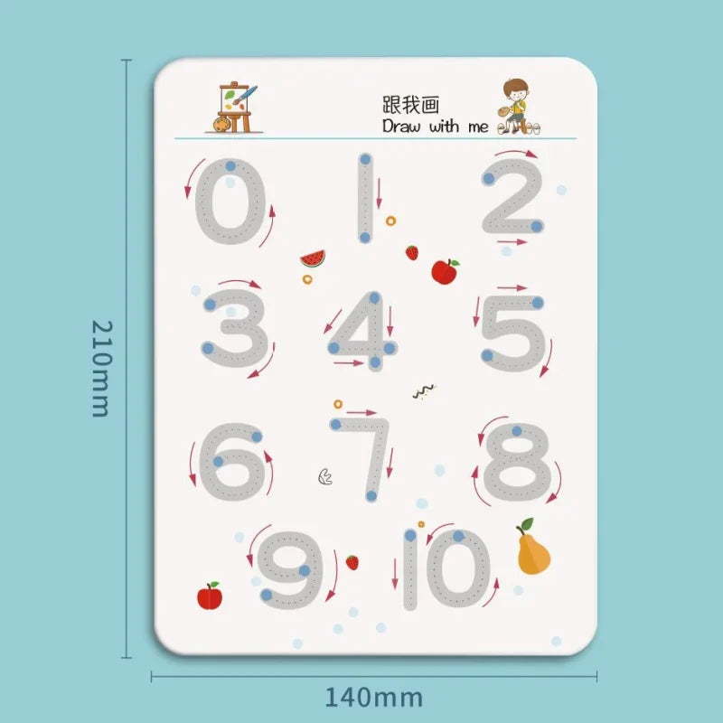 Magical Montessori Tracing Workbook Reusable Pen Control and Tracing Book for Kids Calligraphy and Drawing Educational Toys