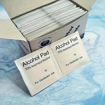 100 pieces of 75% alcohol disinfectant cotton pads, used for cleaning mobile phone screens and lenses, ear canal disinfection al