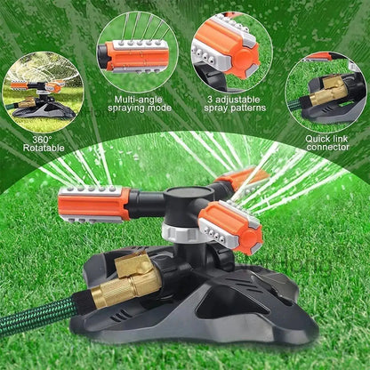 360° Water Sprinkler Lawn Irrigation Automatic Rotating For Garden Watering UK