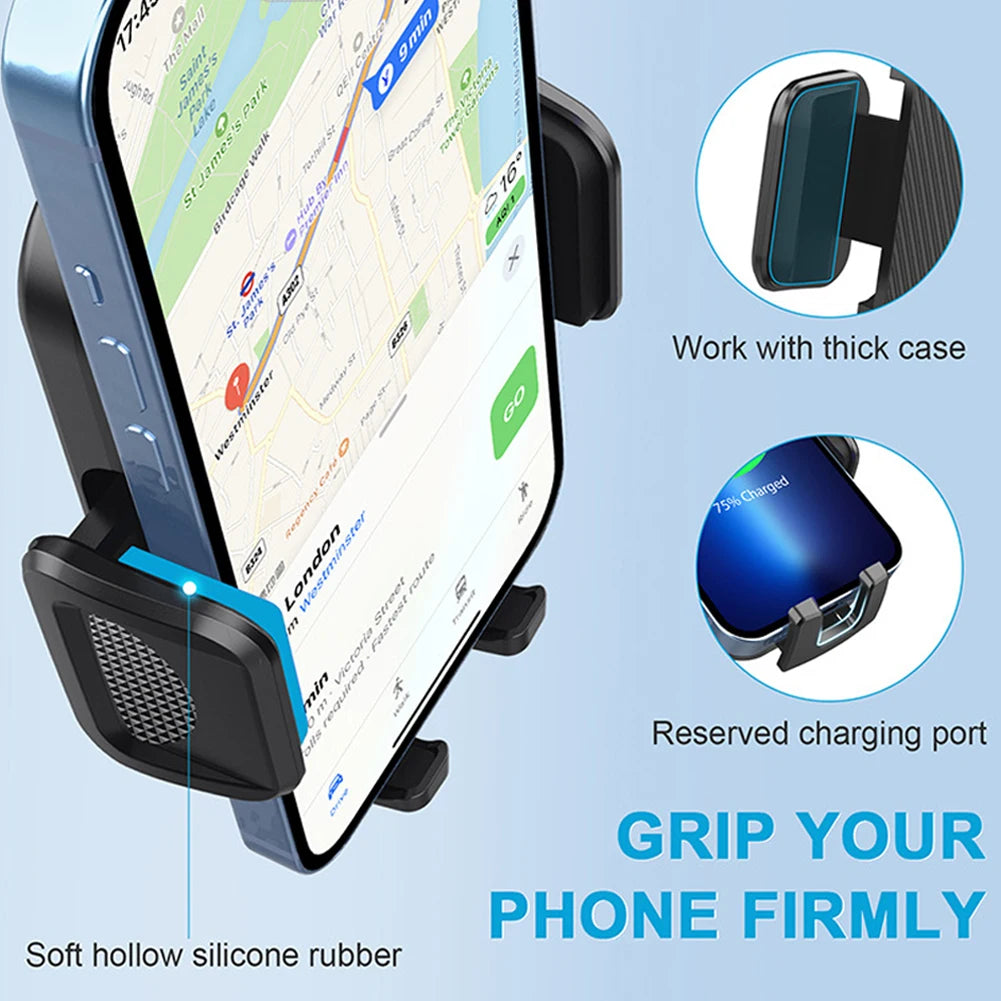Suction Cup Car Phone Holder 360° Rotation Cell Phone Support Universal Auto Smartphone Stand for Cellphones Width 50-100mm