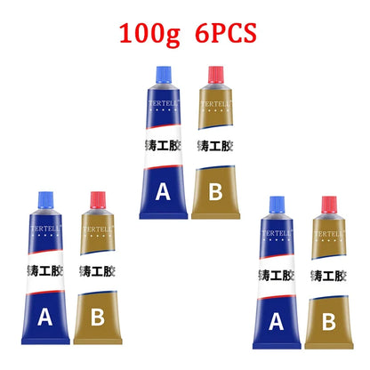 10/6/4/2Pcs Metal Repair Adhesive High Strength Bonding Sealant Weld Seam Metal Adhesive Heat Resistance Strong Casting AB Glue