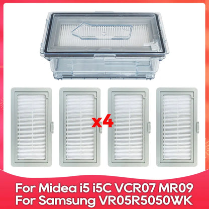 Compatible For ( Midea i5, i5C, VCR10W, VCR07, VCR08, MR09, Samsung VR05R5050WK ) Brush Filter Mop Dust Box Water Tank Accessory