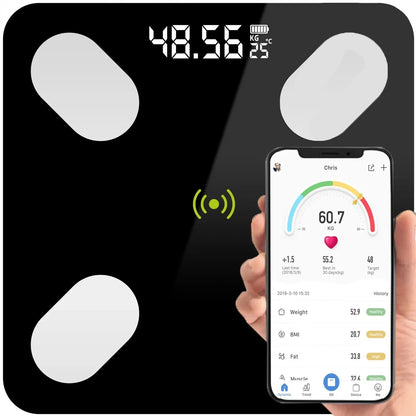 Digital Bathroom Scales 180KG Body Weight Weighing Scale LCD Electronic Black