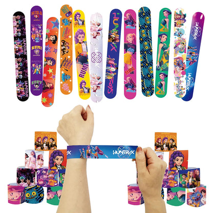 K-POP Demon Hunters Party Favors Slap Bracelets Wristbands Christmas Stocking Fillers Birthday Party Decoration Gifts Classroom