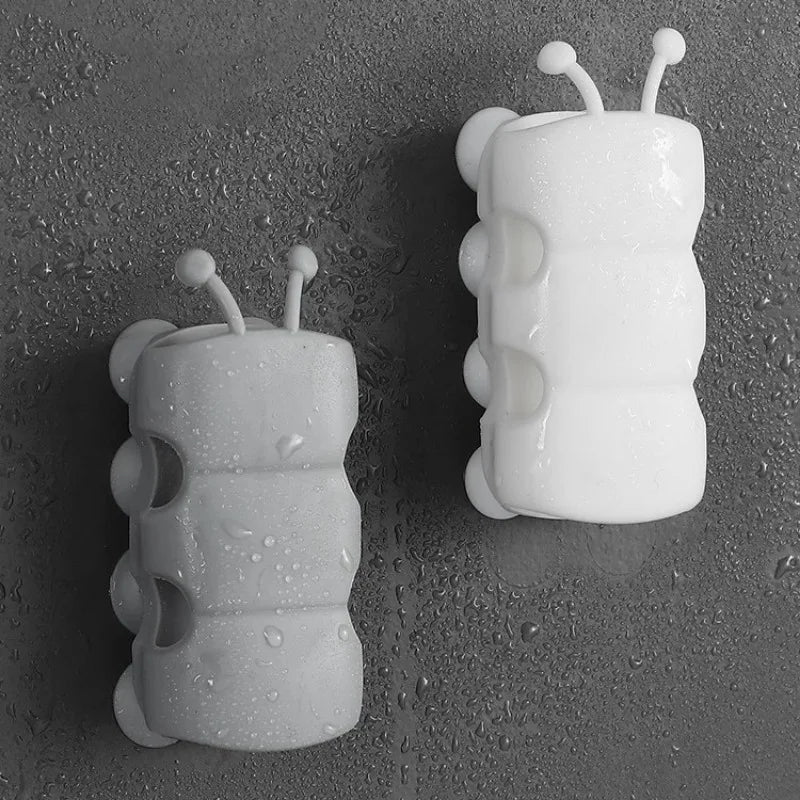 Saugnapfhalterung, Silikon-Duschkopfhalter, wiederverwendbar, abnehmbar, Wandregal mit fester Basis für Badezimmeraccessoires