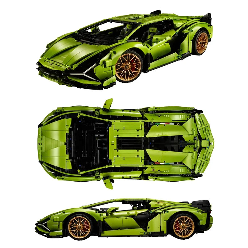 MOC Bricks Super Speed Technicial Sport Car Compatible Model Building Blocks Toy for Boys Kids Children Birthday Christmas Gift