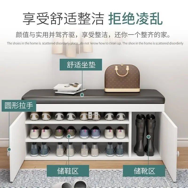 Modern Shoe Cabinets Storage Entrance Stool Entrance Hall Shoe Cabinets Bench White Living Room Home Furniture