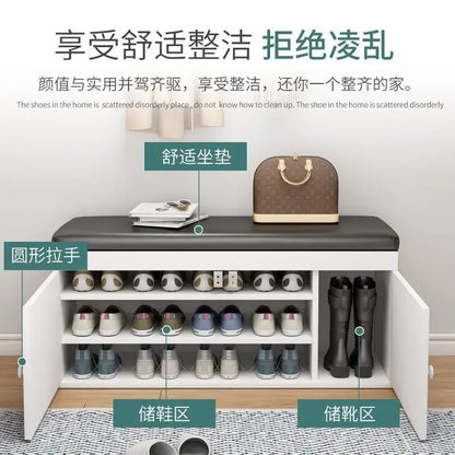 Modern Shoe Cabinets Storage Entrance Stool Entrance Hall Shoe Cabinets Bench White Living Room Home Furniture