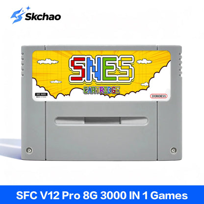 3000-in-1 SFC Memory Card with 8GB TF Game Cartridge for Super Famicom SNES Game Console - Gaming Accessories