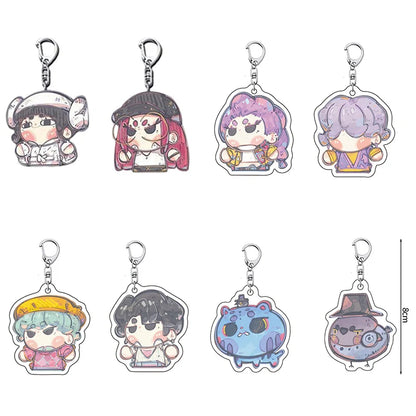 Kpop Demon Hunter Birthday Keychains Kpop Demon Hunter Party Favors Keyring Huntrix Fans Concert Hanging Pendant Party Supplies