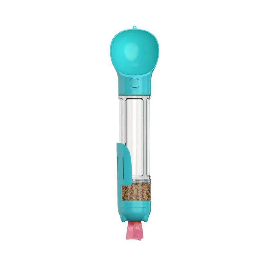 300/500ml Pet Water Food Dispenser 3 in 1 with Trash Bag Box and Shovel Pet Dog Water Bottle Leak Proof Dog Food Feeder