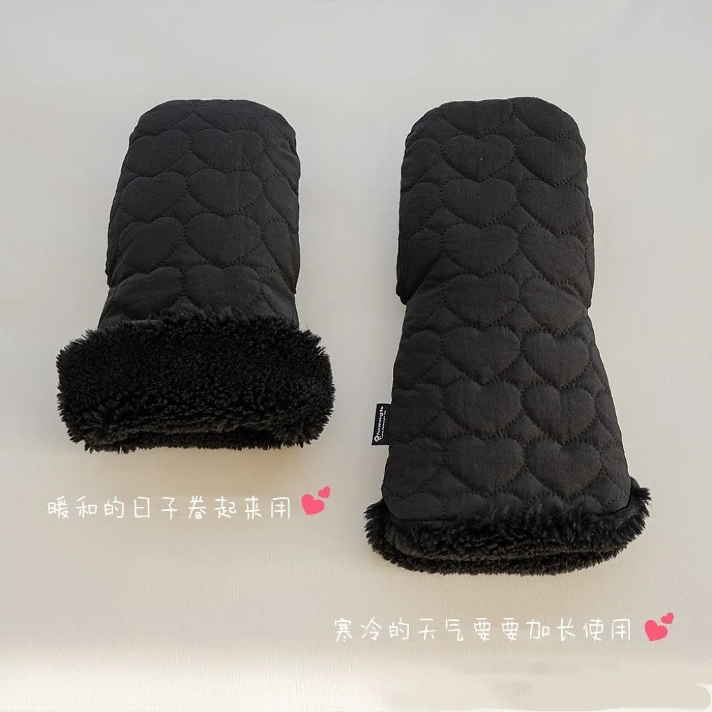 Premium Waterproof Stroller Gloves - Winter Warm Hand Muff Mittens for Pram & Pushchair (2 Pack)