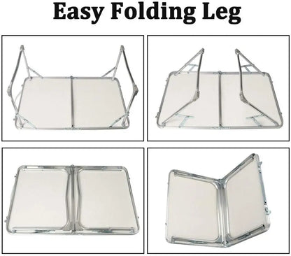 EFAN Small Folding Picnic Camping Table 60x40x26cm, Aluminium Lightweight Foldable Picnic Laptop Bed Travelling Portable Table
