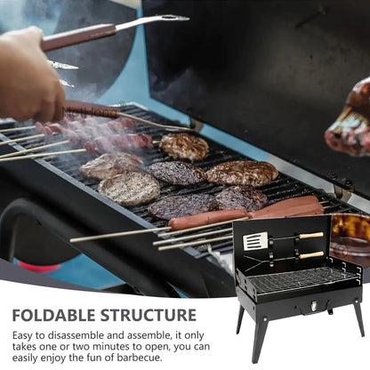 Portable Folding Charcoal BBQ Barbecue Camping Grill Travel Picnic Outdoor