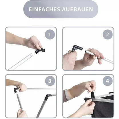 Großer Wäschekorb/Wäscheorganizer, faltbar, hell/dunkel, 3 Fächer