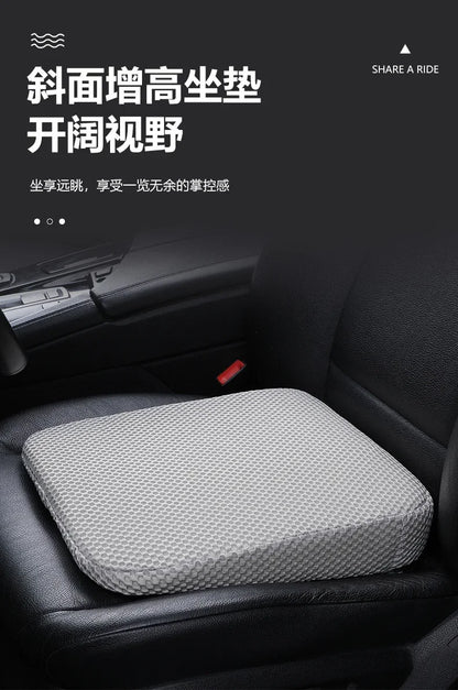 Car Seat Height Pad Thickened Memory Foam Car Seat Cushion for Sedentary Car Drivers Anti-Slip Beveled Design Leveling Pad