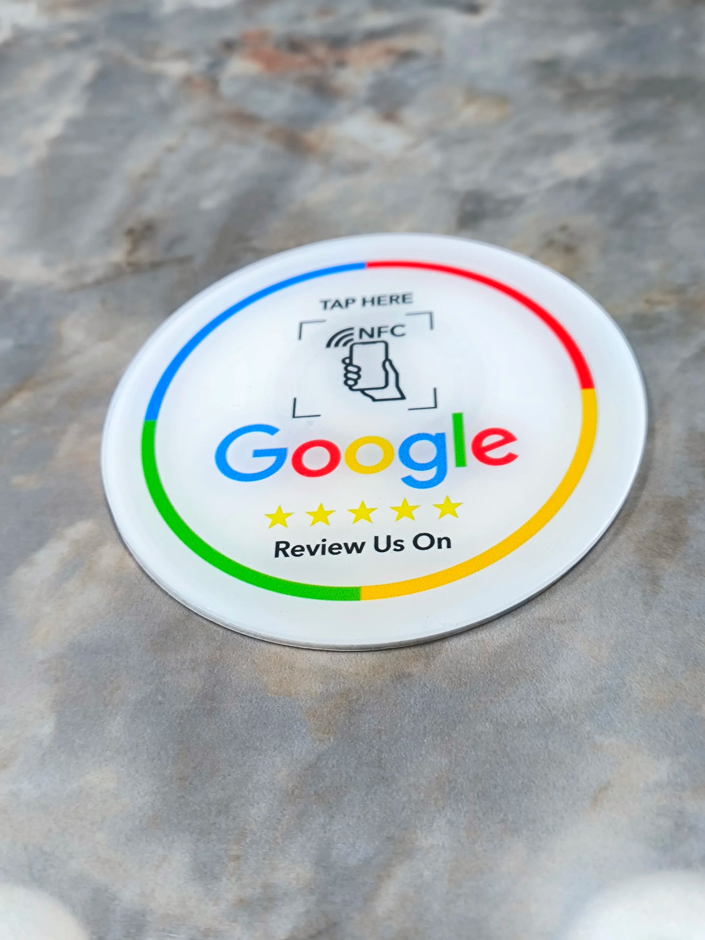13.56Mhz programmable Google Review Card NFC station table NFC Google Reviews display bending card standing brand bracket