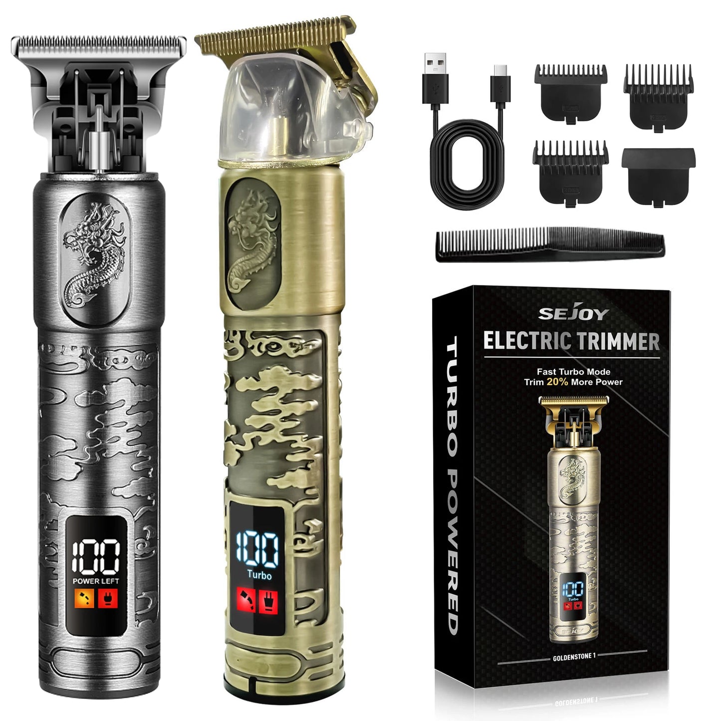 Sejoy Professional Hair Clippers Cordless Electric Hair Trimmer Shaving Machine Cool Design Cutting Barber Beard