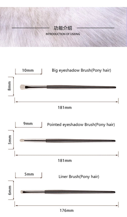 1pc White Pony Hair Eyeshadow Makeup brushes Small Smudge Precision Crease Detail Bevel Eye Shadow Make up brush Liner Lip