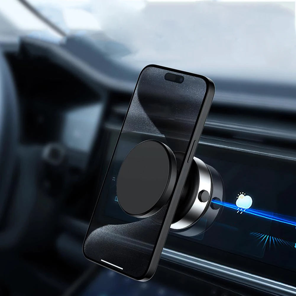 Car Magnetic Vacuum Adsorption Bracket 360 Degree Rotating Aluminum Alloy Mobile Phone Holder For 4.7-inch Or Above Smartphones