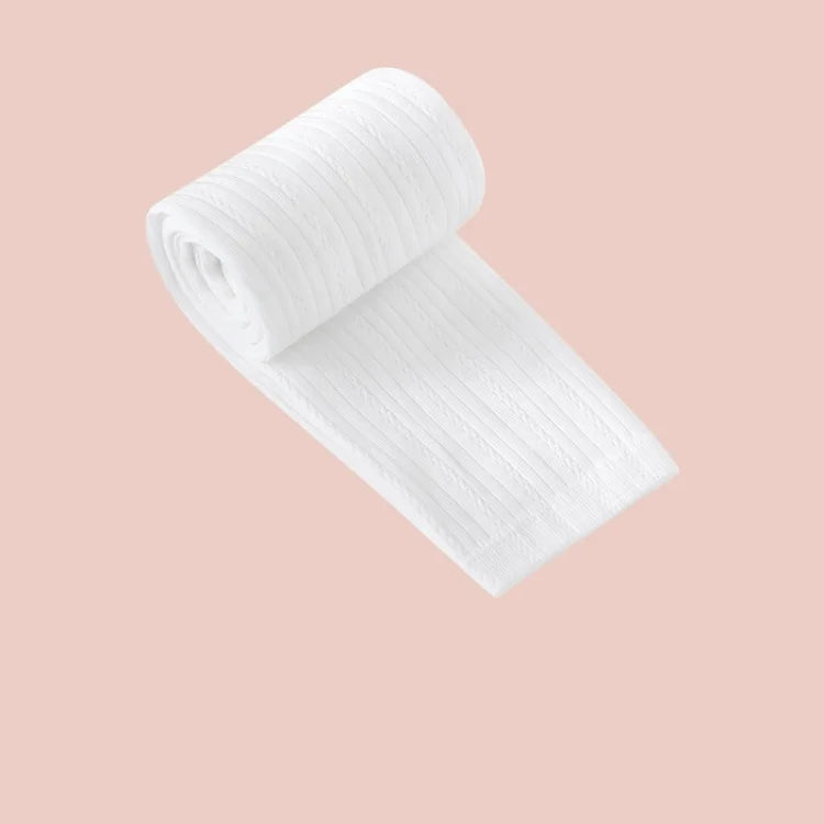 Girls Leggings Tights - Knitted Cotton Solid Color Pantyhose for Kids Spring Autumn