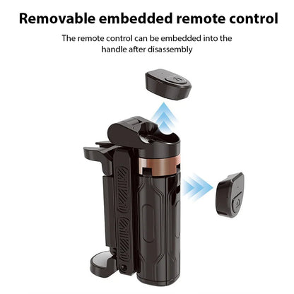 2025 New Bluetooth Selfie Stick Ultra-mini Universal Foldable Travel Portable Floor Mobile Phone Quadrupod 360 Degrees Rotation