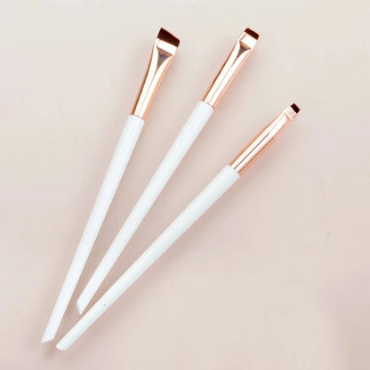 3pcs/set Blade Eyeliner Brush Eyebrow Brush Portable Flat Fine Eye Liner Brow Contour Makeup Brushes Makeup Tool