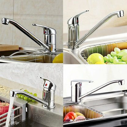 BRIEFNESS Single lever Sink Mixer tap Mixer tap 360° swivel Hot and cold water mixer Kitchen sink mixer tap Single basin tap