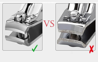 Ouriner Nail Clippers Stainless Steel Sharpest Nail Cutter Duty Curved Edge for Adult Men Women Swing Out Nail Cleaner/File