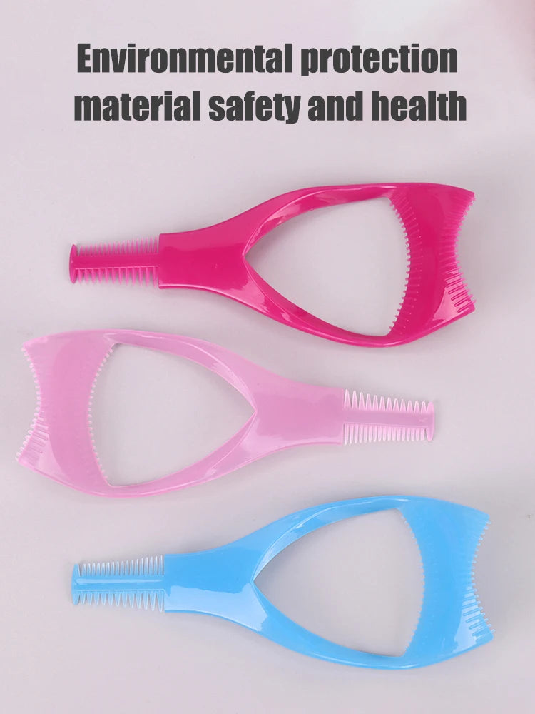 Handy Eyelash Aid Clip Pink Eye Makeup Aid Tool Y Shape Silicone Mascara Applicator Shield Multifunctional Silicone Eyeliner Mak