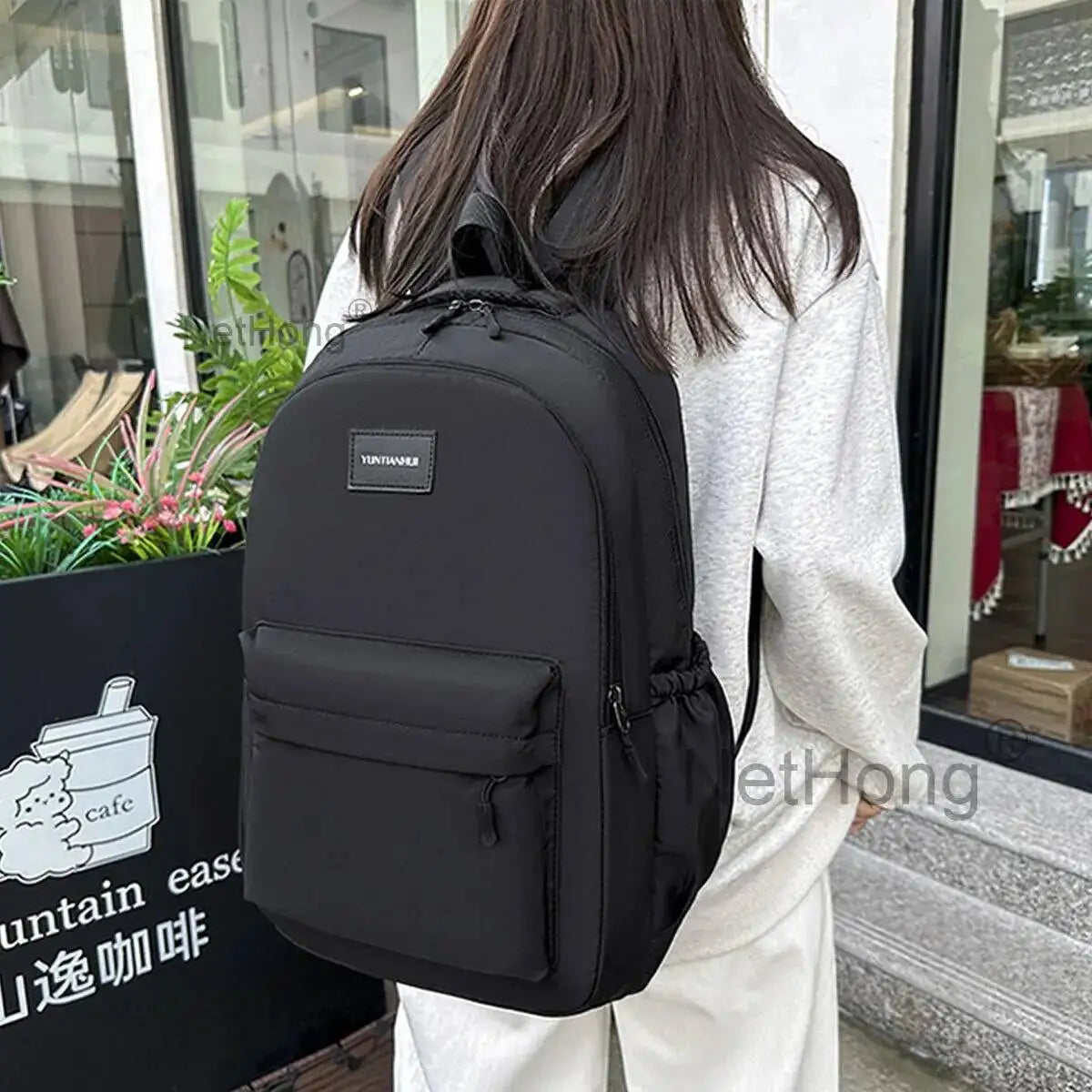 New Girls Boys Retro Backpack School Rucksack Laptop/ Ravel Work Plain Bag
