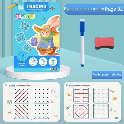 Children Magical Tracing Workbook Montessori Learning Educational Writing Toys Reusable Pen Control Training Copybook for Kids