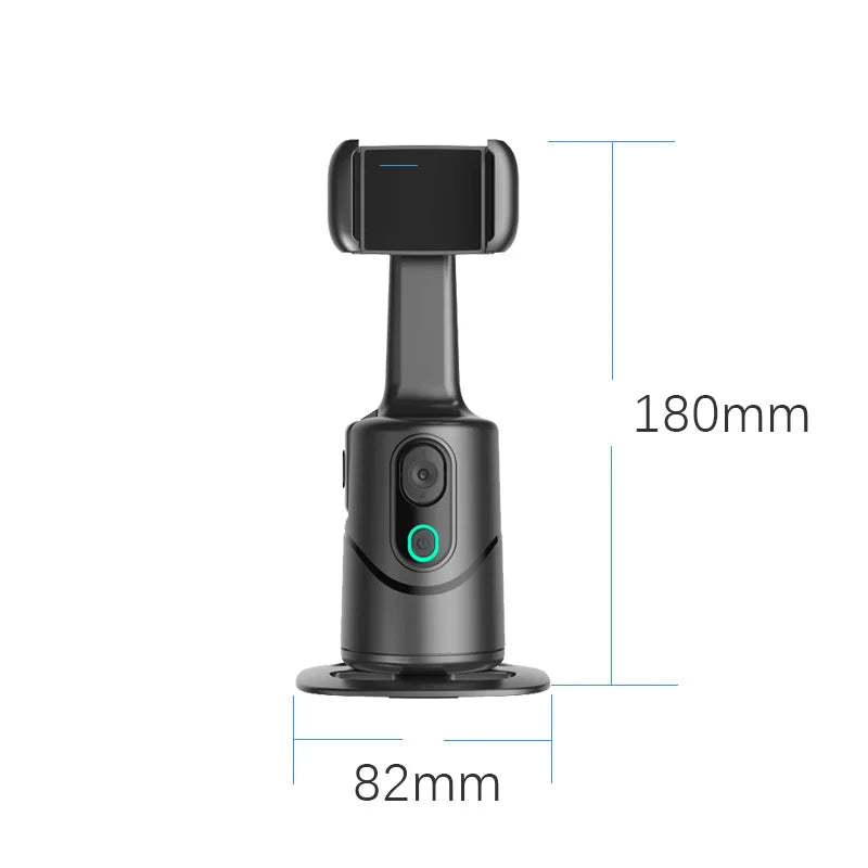Automatic facial tracking phone holder with remote control and gesture control, 360 ° rotating phone camera holder