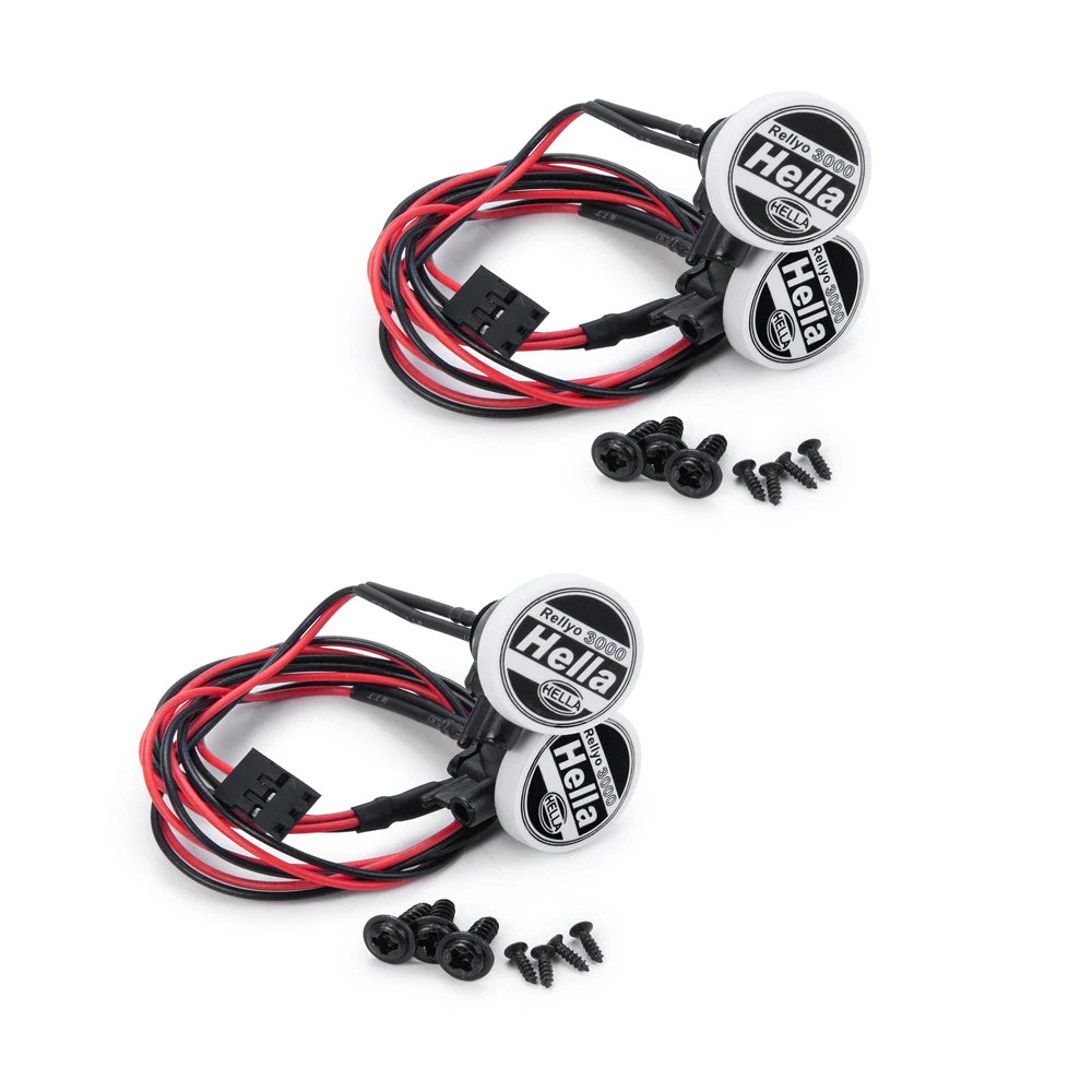 MIBIDAO 2/4LED RC Car Roof Light Round Lamp Spotlight For 1/10 Axial SCX10 II 90046 TRX4 Tamiya CC01 D90 D110