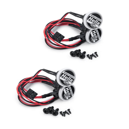 MIBIDAO 2/4LED RC Car Roof Light Round Lamp Spotlight For 1/10 Axial SCX10 II 90046 TRX4 Tamiya CC01 D90 D110