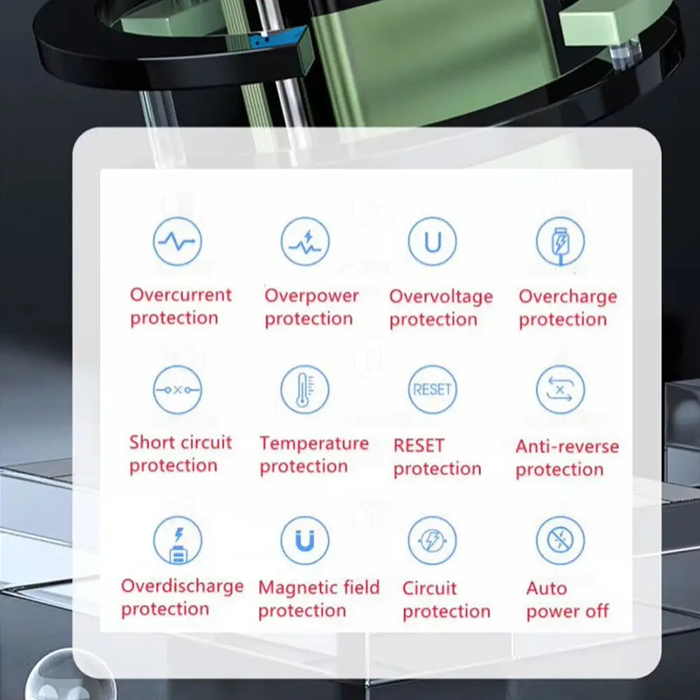 20000mAh Power Bank Portable Fast Charger 4 USB High Volume LED Battery Pack