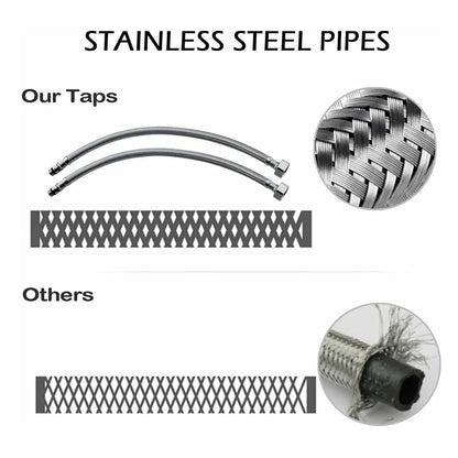 BRIEFNESS Single lever Sink Mixer tap Mixer tap 360° swivel Hot and cold water mixer Kitchen sink mixer tap Single basin tap