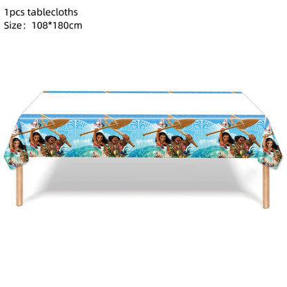 Disney Moana Birthday Party Decorations Supplie Moana Celebration Party Balloons Disposable Tableware Cup Plate Baby Shower Toys