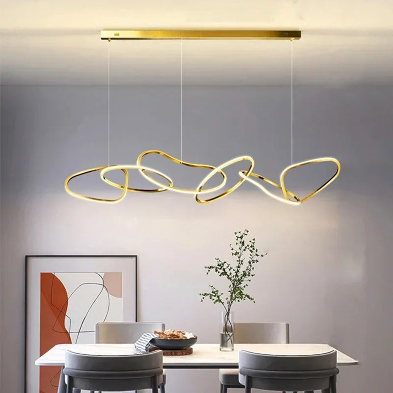 Modern Simplicity Circle LED Pendant Lights for Dining Living Home Decor Hanging Ring Chandelier Lamp Fixture